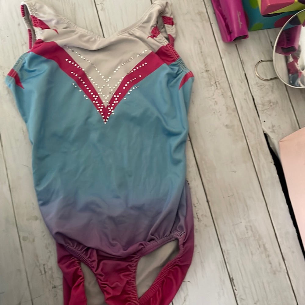 2 open back leotards